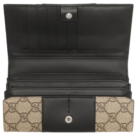 Gucci Continental Flap Wallet in Canvas with Leather Trim - Picture 4 of 6